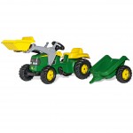 Minamas traktorius | su priekaba ir kaušu John Deere | Rolly Toys 023110