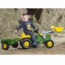 Minamas traktorius | su priekaba ir kaušu John Deere | Rolly Toys 023110