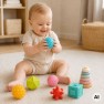 Minkštos sensorinės kaladėlės ir kramtukai | 23 elementų rinkinys | Woopie 100222