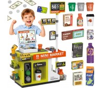 Žaislinė savitarnos kasa | Mini Market su priedais | WOOPIE 100321 Žaislinė savitarnos kasa | Mini Market su priedais | WOOPIE 100321