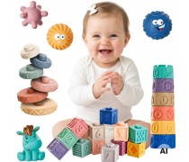 Minkštos sensorinės kaladėlės | 27 detalių rinkinys | WOOPIE BABY 100383 Minkštos sensorinės kaladėlės | 27 detalių rinkinys | WOOPIE BABY 100383