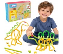Konstravimo šiaudeliai | 3D lavinamasis rinkinys 71 el. | WOOPIE 100864 Konstravimo šiaudeliai | 3D lavinamasis rinkinys 71 el. | WOOPIE 100864