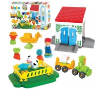 Dygliuotos kaladėlės - konstruktorius | Farma, 100 det. | Mochtoys 12203 Dygliuotos kaladėlės - konstruktorius | Farma, 100 det. | Mochtoys 12203