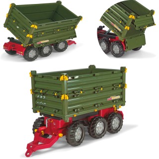 Žaislinė priekaba traktoriui | Didelė 3 ašių Multi Trailer | Rolly Toys 125012 Žaislinė priekaba traktoriui | Didelė 3 ašių Multi Trailer | Rolly Toys 125012