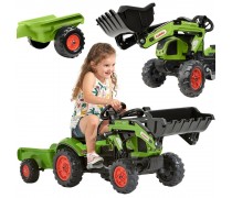 Minamas traktorius su priekaba ir krautuvu | žalias, Claas Arion 410 | FALK 2040ML