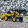 Minamas traktorius su ekskavatoriaus kaušu ir priekaba | Komatsu licencija | FALK 2076M