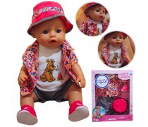 Lėlės drabužių rinkinys | Su šuniuku, striuke ir kepure 43-46 cm | Woopie 28866