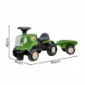 Paspiriamas traktorius su priekaba | Birdy Farm žalias | Falk 311B