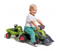 Paspiriama mašinėlė - traktorius | Baby Claas su ekskavatoriumi ir priekaba | Falk 312N