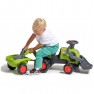 Paspiriama mašinėlė - traktorius | Baby Claas su ekskavatoriumi ir priekaba | Falk 312N
