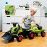 Paspiriama mašinėlė - traktorius | Baby Claas su ekskavatoriumi ir priekaba | Falk 312N