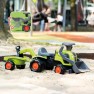 Paspiriama mašinėlė - traktorius | Baby Claas su ekskavatoriumi ir priekaba | Falk 312N