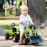 Paspiriama mašinėlė - traktorius | Baby Claas su ekskavatoriumi ir priekaba | Falk 312N