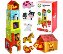 Lavinamoji dėlionė-piramidė | Farma su gyvūnais | Woopie 31446