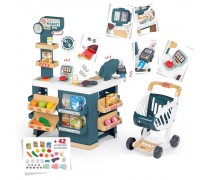 Žaislinis prekybos centras | Su vežimėliu ir 42 priedais | Smoby 350239