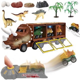Dinozaurų sunkvežimis | su mašinėlėmis ir garso efektais | Woopie 43018 Dinozaurų sunkvežimis | su mašinėlėmis ir garso efektais | Woopie 43018