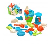 Smėlio žaislų rinkinys su kibirėliu | 25 dalys, 10 rinkinių pakuotė | Woopie 43568_10SZT