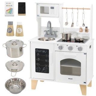Medinė vaikiška virtuvėlė | PolarB, su šviesa ir garsu | VIGA 44081N