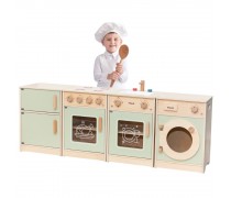 Medinė žaislinė virtuvėlė XL | PolarB, žalia | Viga 44248