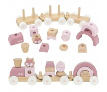 Medinis traukinukas su kaladėlėmis | Rožinis PolarB | Viga 44269 Medinis traukinukas su kaladėlėmis | Rožinis PolarB | Viga 44269