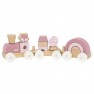 Medinis traukinukas su kaladėlėmis | Rožinis PolarB | Viga 44269
