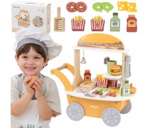 Žaislinis mini mėsainių kioskas  | VIGA 44280 Žaislinis mini mėsainių kioskas  | VIGA 44280