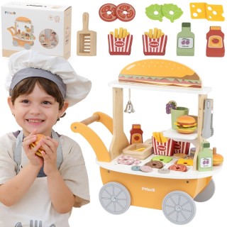 Žaislinis mini mėsainių kioskas  | VIGA 44280 Žaislinis mini mėsainių kioskas  | VIGA 44280