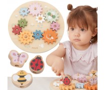 Medinė dėlionė - krumpliaračiai | PolarB Montessori | Viga 442990 Medinė dėlionė - krumpliaračiai | PolarB Montessori | Viga 442990