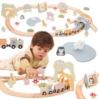 Medinė traukinių trasa | 62 elementai | Viga 44307 Medinė traukinių trasa | 62 elementai | Viga 44307