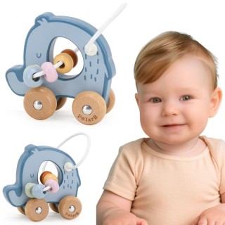 Lavinamasis karoliukų labirintas su ratukais | Drambliukas | Viga 44310