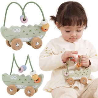 Medinis lavinamasis labirintas | krokodilas ant ratukų | Viga 44311