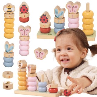 Medinė lavinamoji dėlionė | Pavasarinė mokomės skaičiuoti | Viga 44319