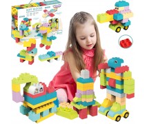 Didelės konstrukcinės kaladėlės 3D | 86 el. minkštos | Woopie 44374 Didelės konstrukcinės kaladėlės 3D | 86 el. minkštos | Woopie 44374