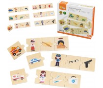 Medinė dėlionė | Sujunk profesijas su įrankiais | VIGA 447490