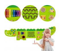 Sensorinė manipuliacinė lenta | Krokodilas Montessori FSC | VIGA 44755 Sensorinė manipuliacinė lenta | Krokodilas Montessori FSC | VIGA 44755
