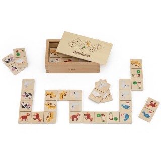 Domino žaidimas 2in1 | Gyvūnai ir Skaičiai | VIGA 44781