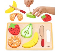 Pjaustomi vaisiai | Montessori edukacinė dėlionė | VIGA 44789 Pjaustomi vaisiai | Montessori edukacinė dėlionė | VIGA 44789