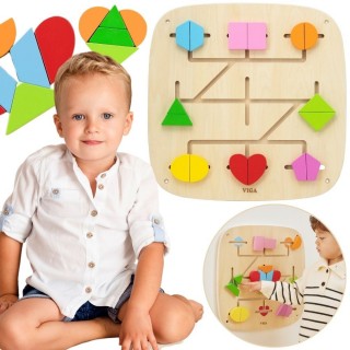 Sieninė lavinamoji lenta | 16 judančių detalių | Viga 44816