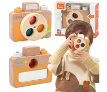 Medinis žaislinis fotoaparatas | spalvos ir garsas | VIGA 44835