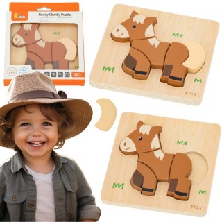 Medinė dėlionė | Arkliukas | VIGA 44837