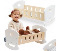 Medinis lėlių lopšys | su širdele | Viga 44850 Medinis lėlių lopšys | su širdele | Viga 44850