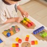 Medinės sensorinės kaladėlės | skaidrios, spalvotos, Montessori | Viga 44888