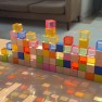 Medinės sensorinės kaladėlės | skaidrios, spalvotos, Montessori | Viga 44888