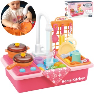 Žaislinė kriauklė su bėgančiu vandeniu | 2in1 Rausva | Woopie 45562