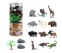 Laukinių gyvūnų figūrėlių rinkinys | 15 vnt. | Woopie 47054 Laukinių gyvūnų figūrėlių rinkinys | 15 vnt. | Woopie 47054