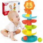 Kamuoliukų trasa - bokštas | 5 lygių čiuožykla su liūtuku | Woopie 47207