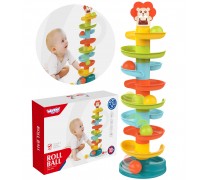 Kamuoliukų trasa - spiralinis bokštas | su 6 kamuoliukais | Woopie 47474