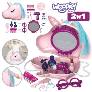 Žaislinis grožio rinkinys rankinuke | 2in1 Vienaragis | Woopie 47979