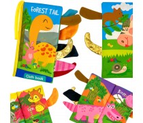 Lavinamoji medžiaginė knygelė | su miško gyvūnų uodegėlėmis | Woopie Baby 48235