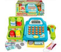 Žaislinis kasos aparatas | su lentyna ir priedais | WOOPIE 49089 Žaislinis kasos aparatas | su lentyna ir priedais | WOOPIE 49089